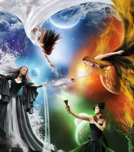 luft, feuer, wasser, erde