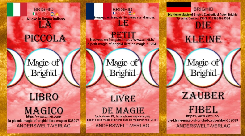 Multilingual English, Francais, Italiano, Deutsch, Love spells Book of Schadows, Attraction oils, sprays, candles, Magic of Brighid,